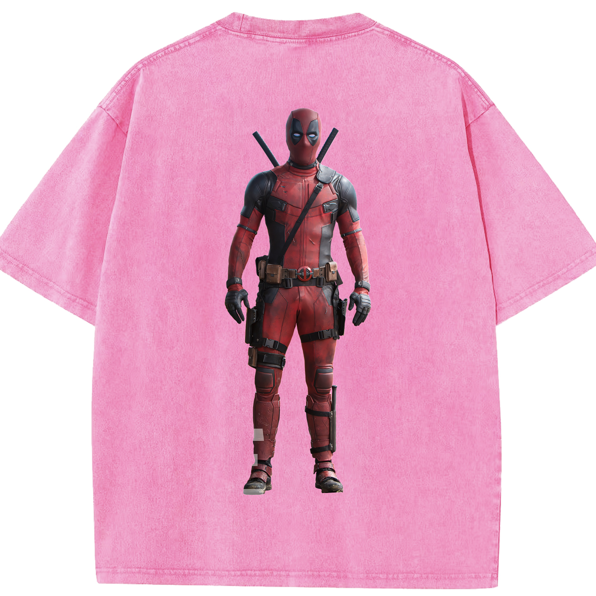 （画像用） Deadpool デッドプール 綿100% ヴィンテージ風 半袖Tシャツ（背面プリント）